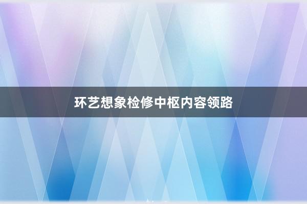 环艺想象检修中枢内容领路