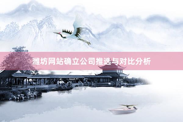 潍坊网站确立公司推选与对比分析